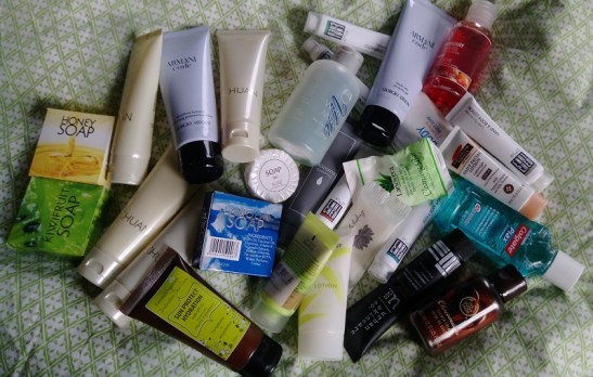 Collection of travel miniatures.